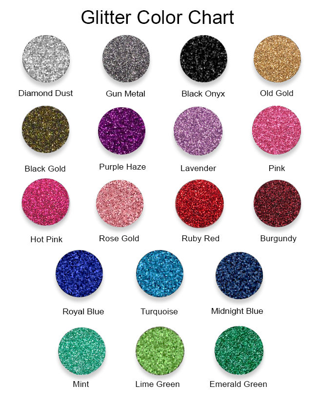 Glitter Color Chart